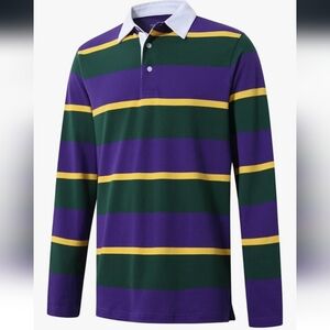 Striped Purple and Green Men's Shirt